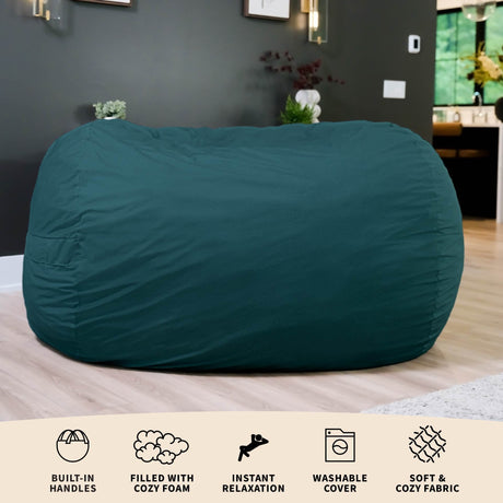 Fuf 7Ft Oversized Foam Bean Bag-foam filled-Parc Decor