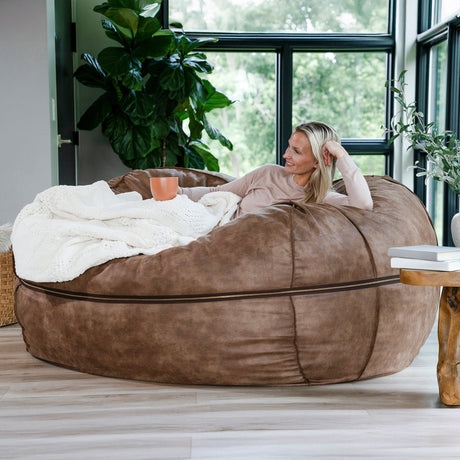 Fuf 7Ft Oversized Foam Bean Bag-foam filled-Parc Decor