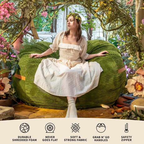 Fuf 7Ft Oversized Foam Bean Bag-foam filled-Parc Decor