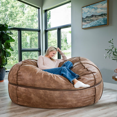 Fuf 7Ft Oversized Foam Bean Bag-foam filled-Parc Decor