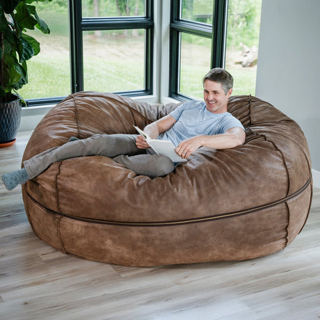Fuf 7Ft Oversized Foam Bean Bag-foam filled-Parc Decor