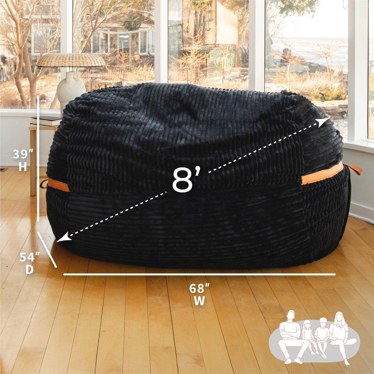 Fuf® 8Ft Giant Bean Bag