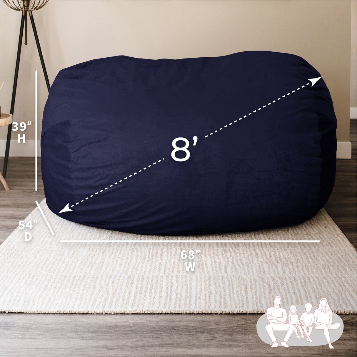 Fuf® 8Ft Giant Bean Bag