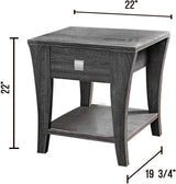 Furniture of America Amity End Table, Gray-边桌-Parc Decor