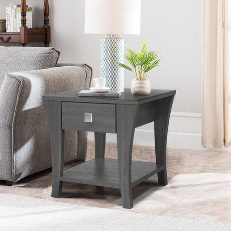 Furniture of America Amity End Table, Gray-边桌-Parc Decor
