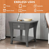 Furniture of America Amity End Table, Gray-边桌-Parc Decor