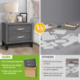 Furniture of America Lucien Modern Wood Nightstand with 2 Drawers