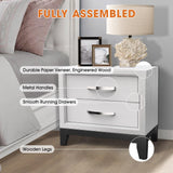 Furniture of America Lucien Modern Wood Nightstand with 2 Drawers-床头柜-Parc Decor