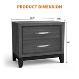 Furniture of America Lucien Modern Wood Nightstand with 2 Drawers-床头柜-Parc Decor
