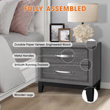 Furniture of America Lucien Modern Wood Nightstand with 2 Drawers-床头柜-Parc Decor