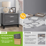 Furniture of America Lucien Modern Wood Nightstand with 2 Drawers-床头柜-Parc Decor