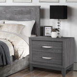 Furniture of America Lucien Modern Wood Nightstand with 2 Drawers-床头柜-Parc Decor