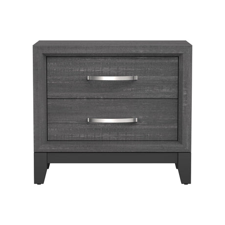 Furniture of America Lucien Modern Wood Nightstand with 2 Drawers