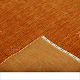 Gabbeh Border Orange Rust Hand Loomed Wool Area Rug