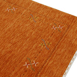Gabbeh Border Orange Rust Hand Loomed Wool Area Rug
