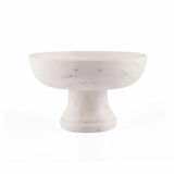 Gala Natural Marble Pedestal Bowl-marble fruit bowl-Parc Decor