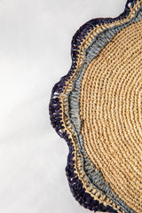 Garden Party Pinwheel Raffia Placemat, Set of 2, 4 and 6-table top-Parc Decor