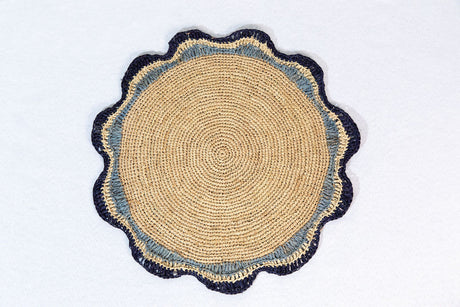 Garden Party Pinwheel Raffia Placemat, Set of 2, 4 and 6-table top-Parc Decor