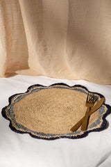 Garden Party Pinwheel Raffia Placemat, Set of 2, 4 and 6-table top-Parc Decor