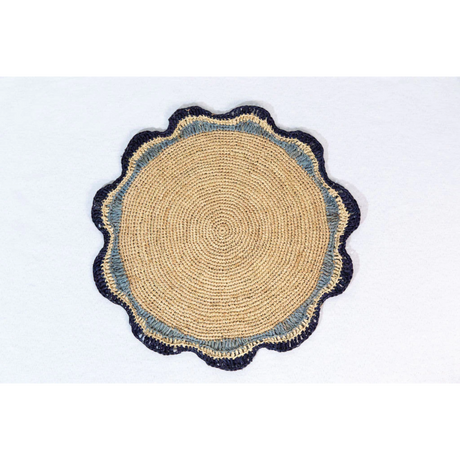 Garden Party Pinwheel Raffia Placemat, Set of 2, 4 and 6-table top-Parc Decor