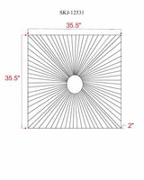 Garnet White Mosaic Starburst Wall Art-Decor-Parc Decor