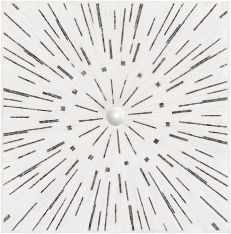 Garnet White Mosaic Starburst Wall Art-Decor-Parc Decor