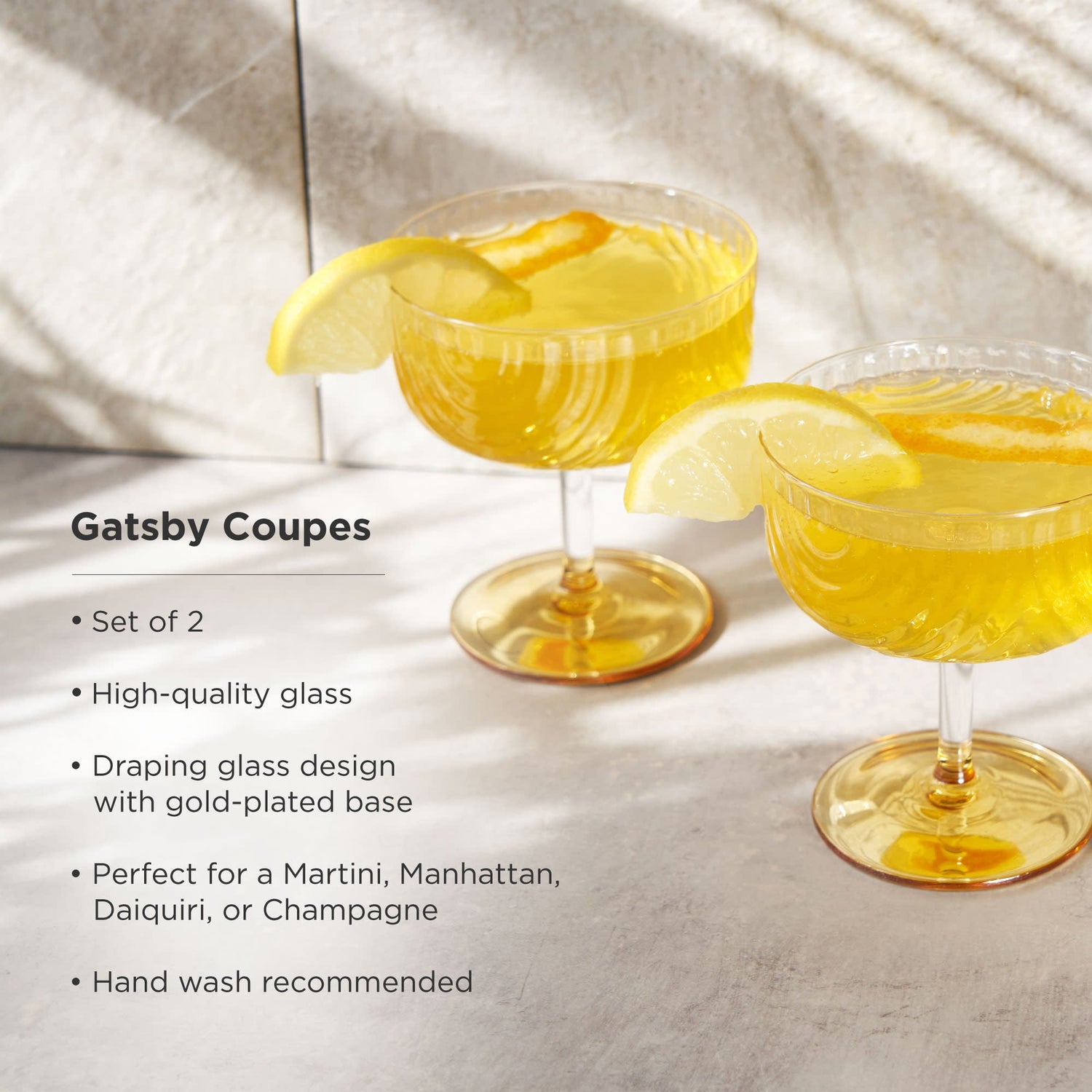 Gatsby Coupe Glasses Set of 2-product_type::stemmed_cocktail_glasses-Parc Decor