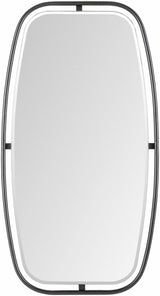 Gautampura Carved Metal Rectangular Mirror-Mirrors-Parc Decor