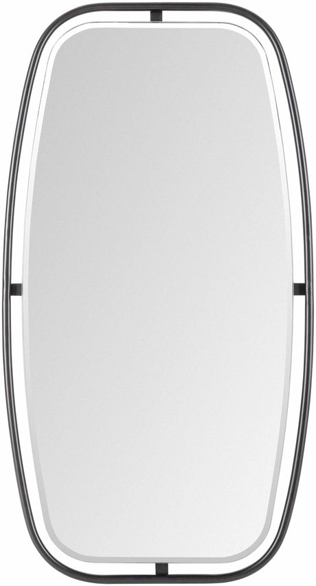 Gautampura Carved Metal Rectangular Mirror-Mirrors-Parc Decor