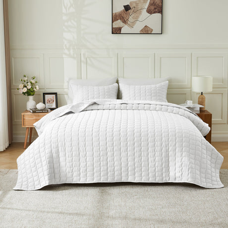 Gauze-Inspired Texture Quilt Set - Wave Stitch Collection