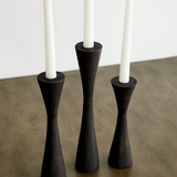 Geo Tapered Wooden Candlestick Holder-Décor-Parc Decor