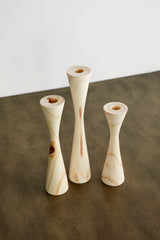 Geo Tapered Wooden Candlestick Holder-Décor-Parc Decor