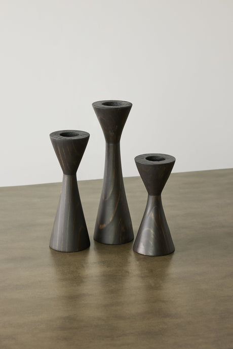 Geo Tealight Wooden Candle Holder White, Black, Natural-Décor-Parc Decor