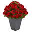 Geranium Artificial Plant in Slate Planter UV Resistant (Indoor/Outdoor)