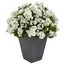 Geranium Artificial Plant in Slate Planter UV Resistant (Indoor/Outdoor)