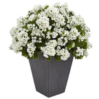 Geranium Artificial Plant in Slate Planter UV Resistant (Indoor/Outdoor)