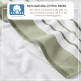 Decorative Cotton Stripe Bath Towel Set - Noelle Collection