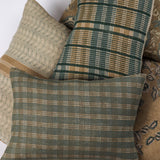 Gina Linen Block Print Throw Pillow Cover, Sand-Patterned Pillows-Parc Decor