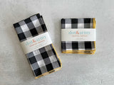 Gingham Check Cloth Napkins, set of four-Cloth Napkins-Parc Decor