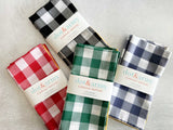 Gingham Check Cloth Napkins, set of four-Cloth Napkins-Parc Decor