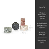 Glacier Rocks Granite Multi-Color Disks Set of 4