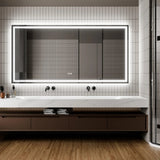 GlareGuard Anti-Fog Bathroom Dimmable Led Mirror Backlit Illuminated Mirror Touch Switch