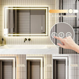GlareGuard Anti-Fog Bathroom Dimmable Led Mirror Backlit Illuminated Mirror Touch Switch