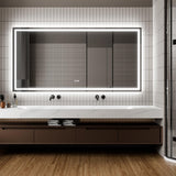 GlareGuard Anti-Fog Bathroom Dimmable Led Mirror Backlit Illuminated Mirror Touch Switch-镜子-Parc Decor