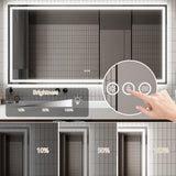 GlareGuard Anti-Fog Bathroom Dimmable Led Mirror Backlit Illuminated Mirror Touch Switch-镜子-Parc Decor