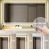 GlareGuard Anti-Fog Bathroom Dimmable Led Mirror Backlit Illuminated Mirror Touch Switch-镜子-Parc Decor