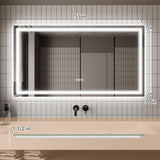 GlareGuard Anti-Fog Bathroom Dimmable Led Mirror Backlit Illuminated Mirror Touch Switch-镜子-Parc Decor