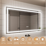 GlareGuard Anti-Fog Bathroom Dimmable Led Mirror Backlit Illuminated Mirror Touch Switch-镜子-Parc Decor