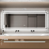 GlareGuard Anti-Fog Bathroom Dimmable Led Mirror Backlit Illuminated Mirror Touch Switch-镜子-Parc Decor