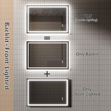 GlareGuard Anti-Fog Bathroom Dimmable Led Mirror Backlit Illuminated Mirror Touch Switch-镜子-Parc Decor